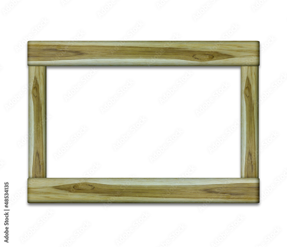 Wood frame isolated on white background Wood frame isolated on white background
