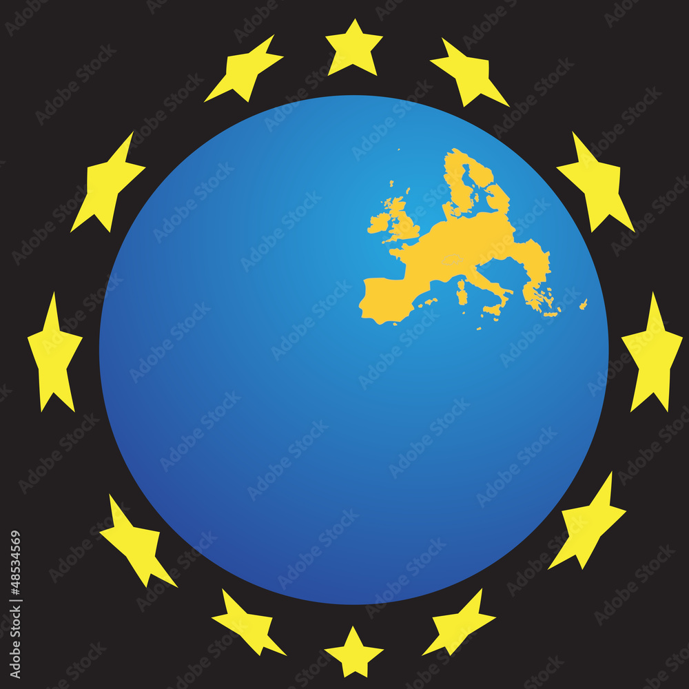 Obraz premium Europäische Union Karte