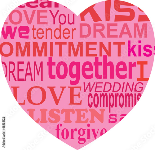 Heart filled with words
