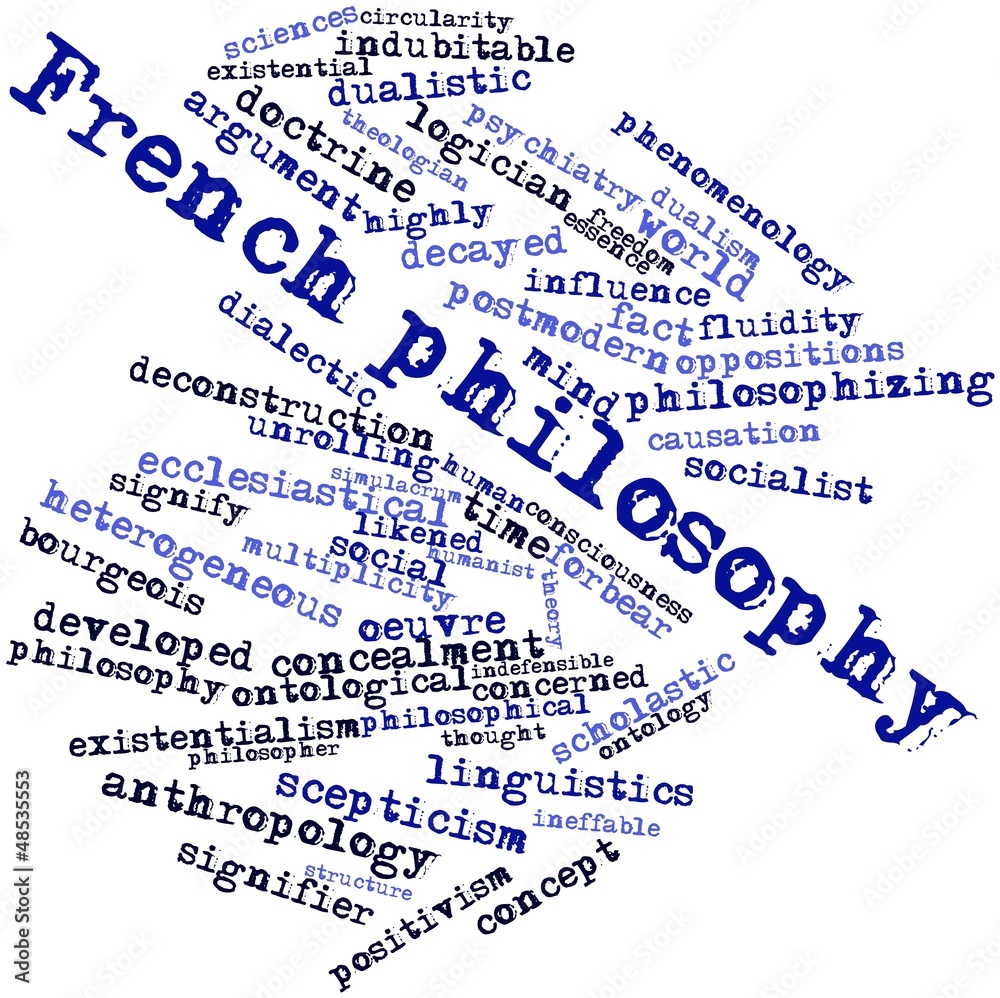 Fototapeta premium Word cloud for French philosophy
