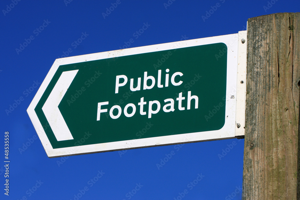 public footpath sign