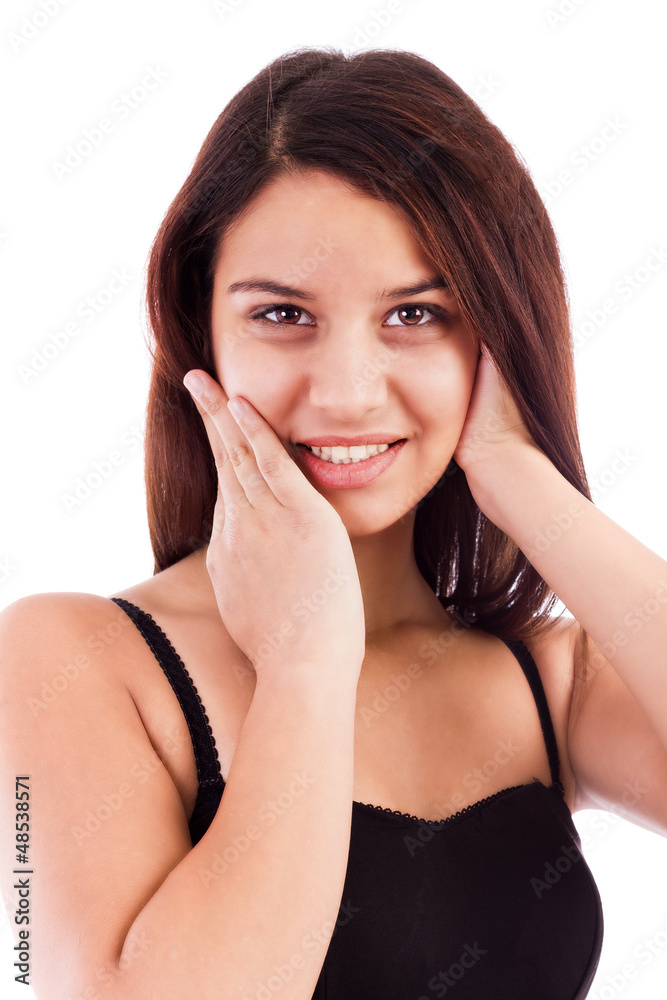 Close up portrait of a pretty young lady Close up portrait of a pretty young lady