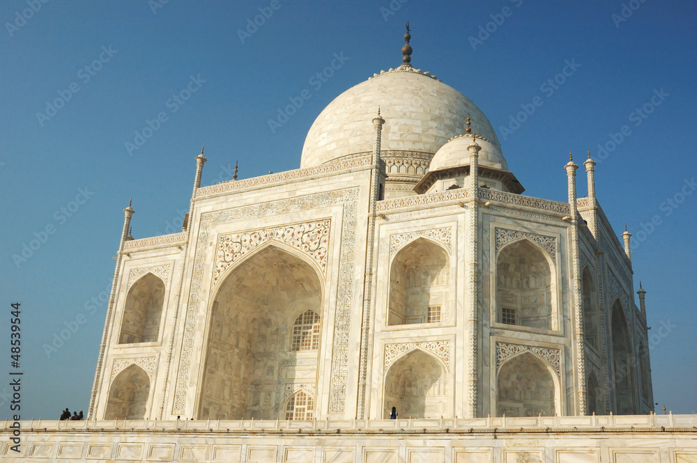 Taj Mahal in Agra  - famous landmark in Uttar Pradesh, India