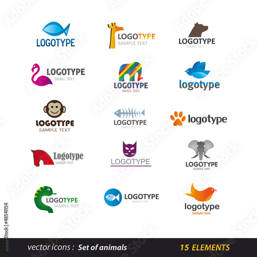 animal logo set