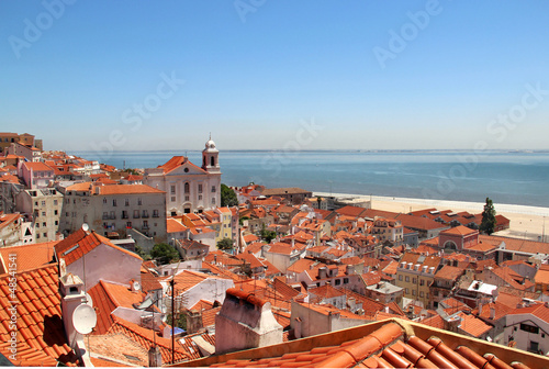 Photography Beautiful view of Lisbon city, Portugal