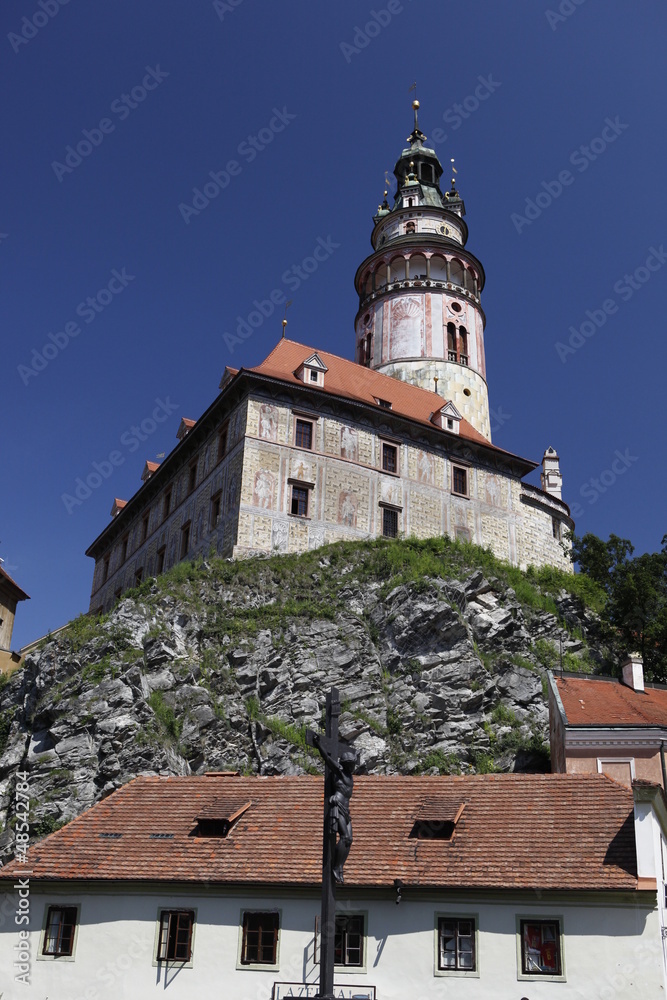 View of Cesky Krumlov historical town, Czech republic, UNESCO View of Cesky Krumlov historical town, Czech republic, UNESCO