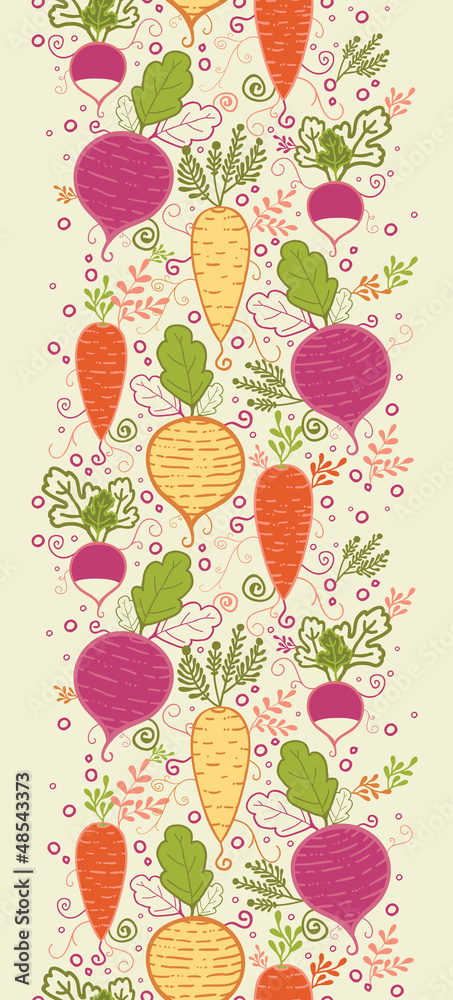 Vector root vegetables vertical seamless pattern background Vector root vegetables vertical seamless pattern background