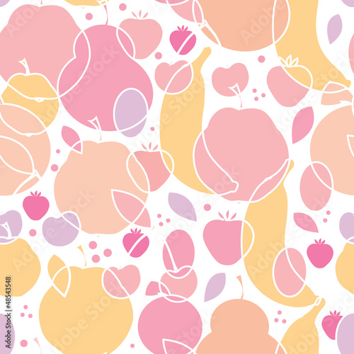Vector sweet fruit seamless pattern background with hand drawn