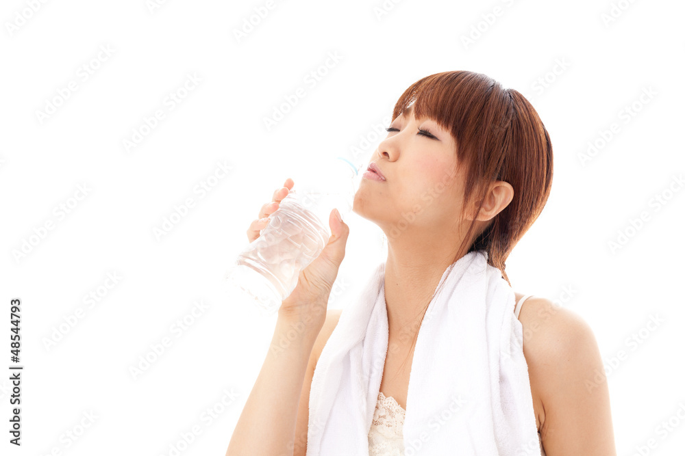 attractive asian woman on white background attractive asian woman on white background