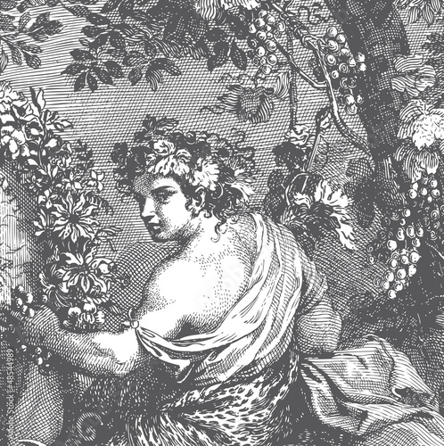 Antique Lady Engraving