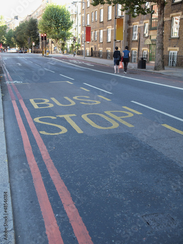 Bus stop sign