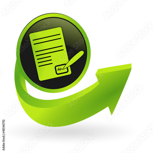 bouton souscrire flêche verte