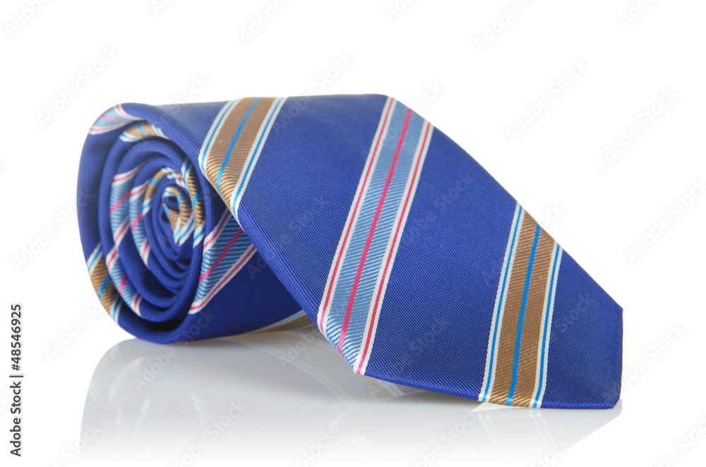 Elegant silk male tie ( necktie ) on white Elegant silk male tie ( necktie ) on white