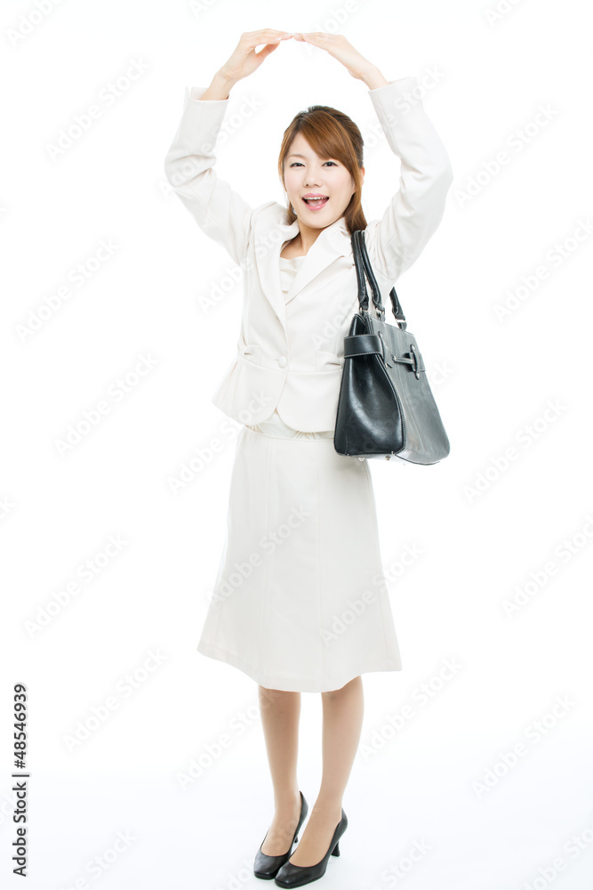 Beautiful asian businesswoman isolated on white background Beautiful asian businesswoman isolated on white background