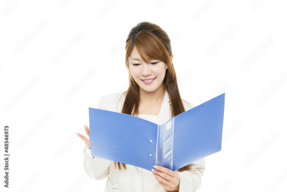 Beautiful asian businesswoman isolated on white background Beautiful asian businesswoman isolated on white background