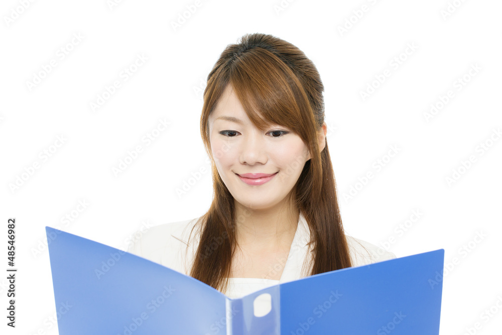 Beautiful asian businesswoman isolated on white background Beautiful asian businesswoman isolated on white background