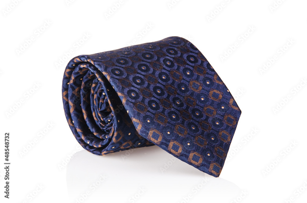Elegant silk male tie ( necktie ) on white Elegant silk male tie ( necktie ) on white