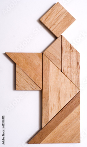 Tangram Puzzle Figure: Man