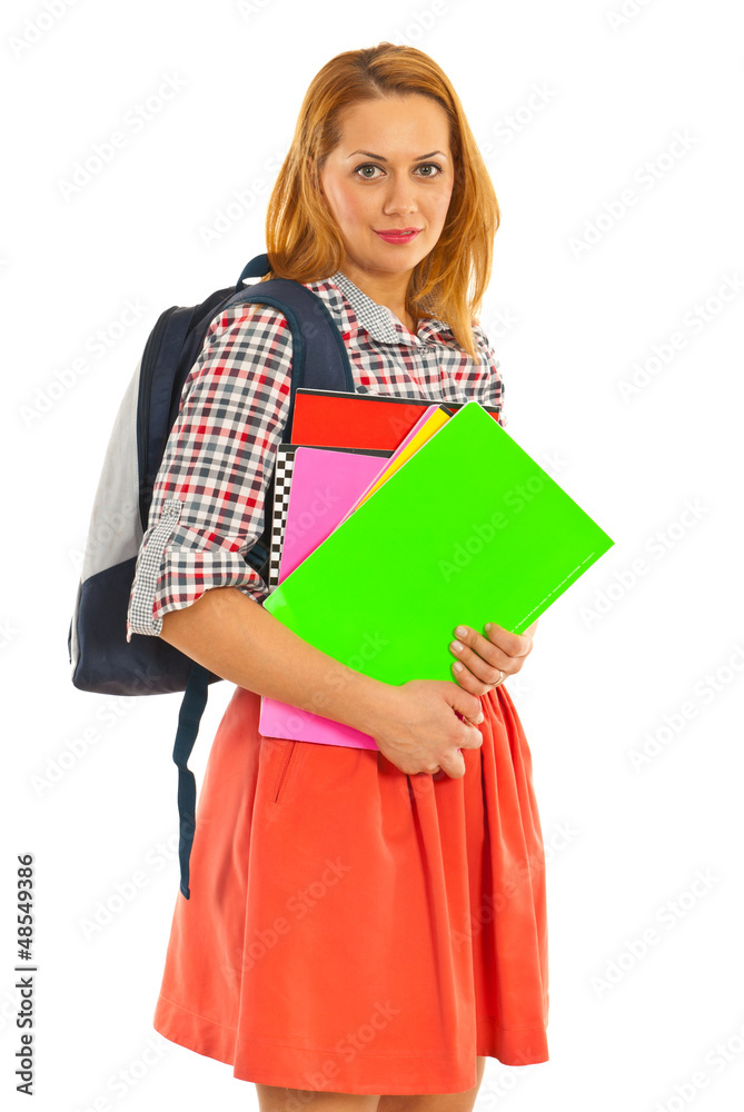 Happy student woman Happy student woman