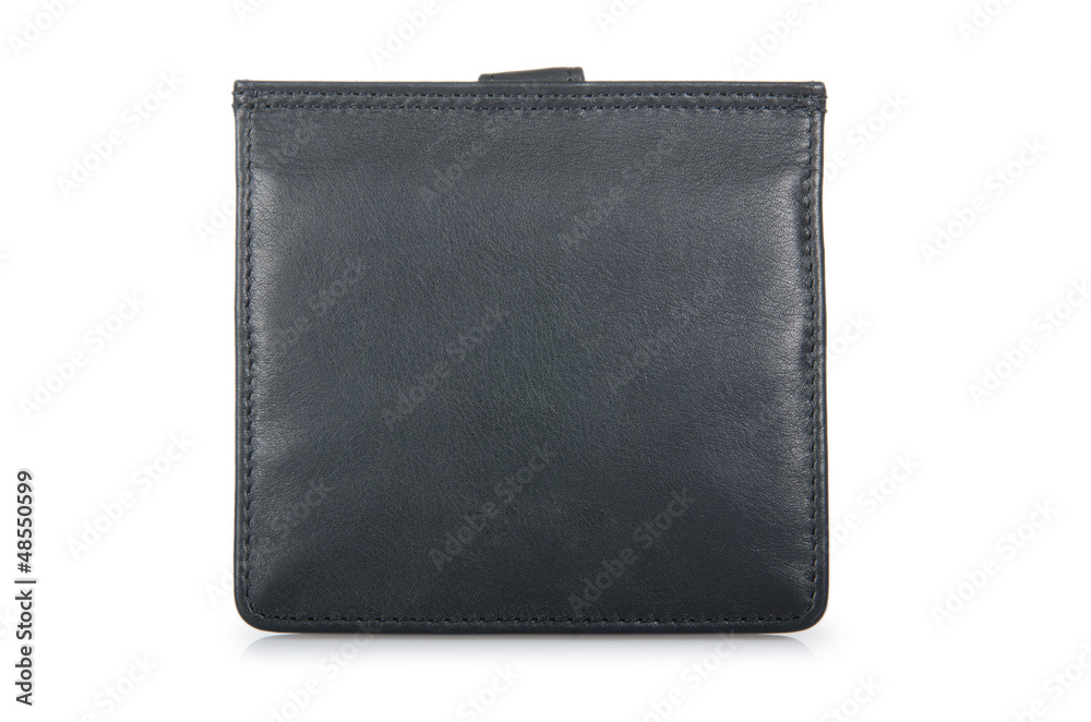 Leather wallet isolated on the white Leather wallet isolated on the white