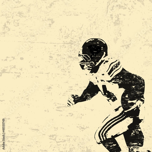 American football grunge poster