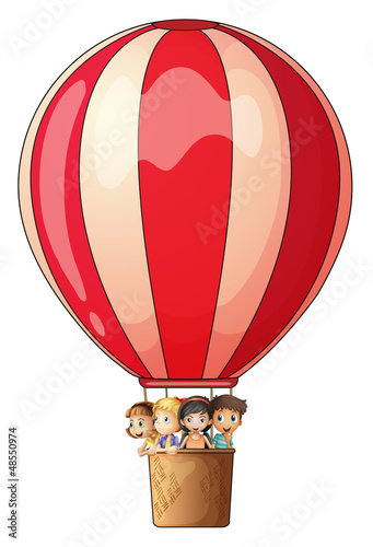 A stripe air balloon