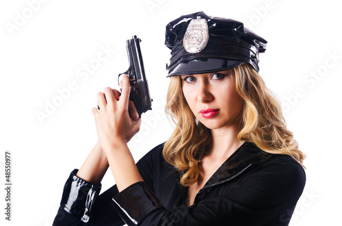 Young attractive woman police © Elnur