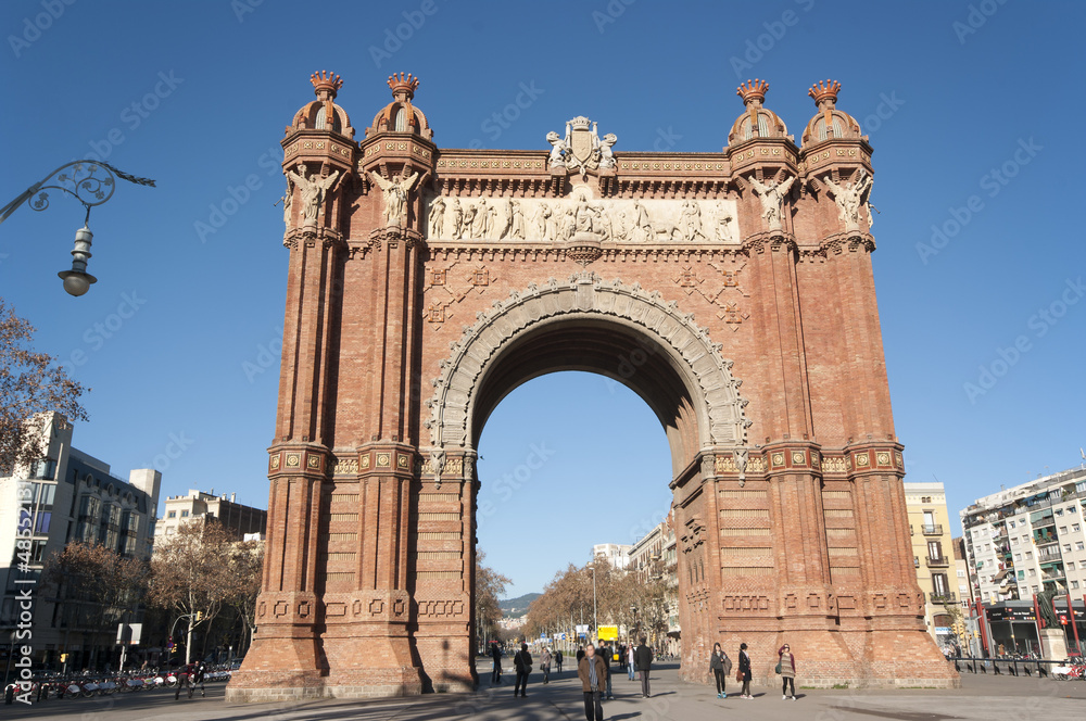 Arc de triomf in Barcelona.Catalonia.Spain