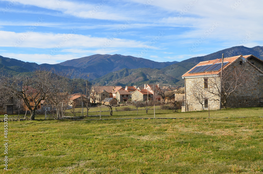 Obraz premium Pueblo de montaña