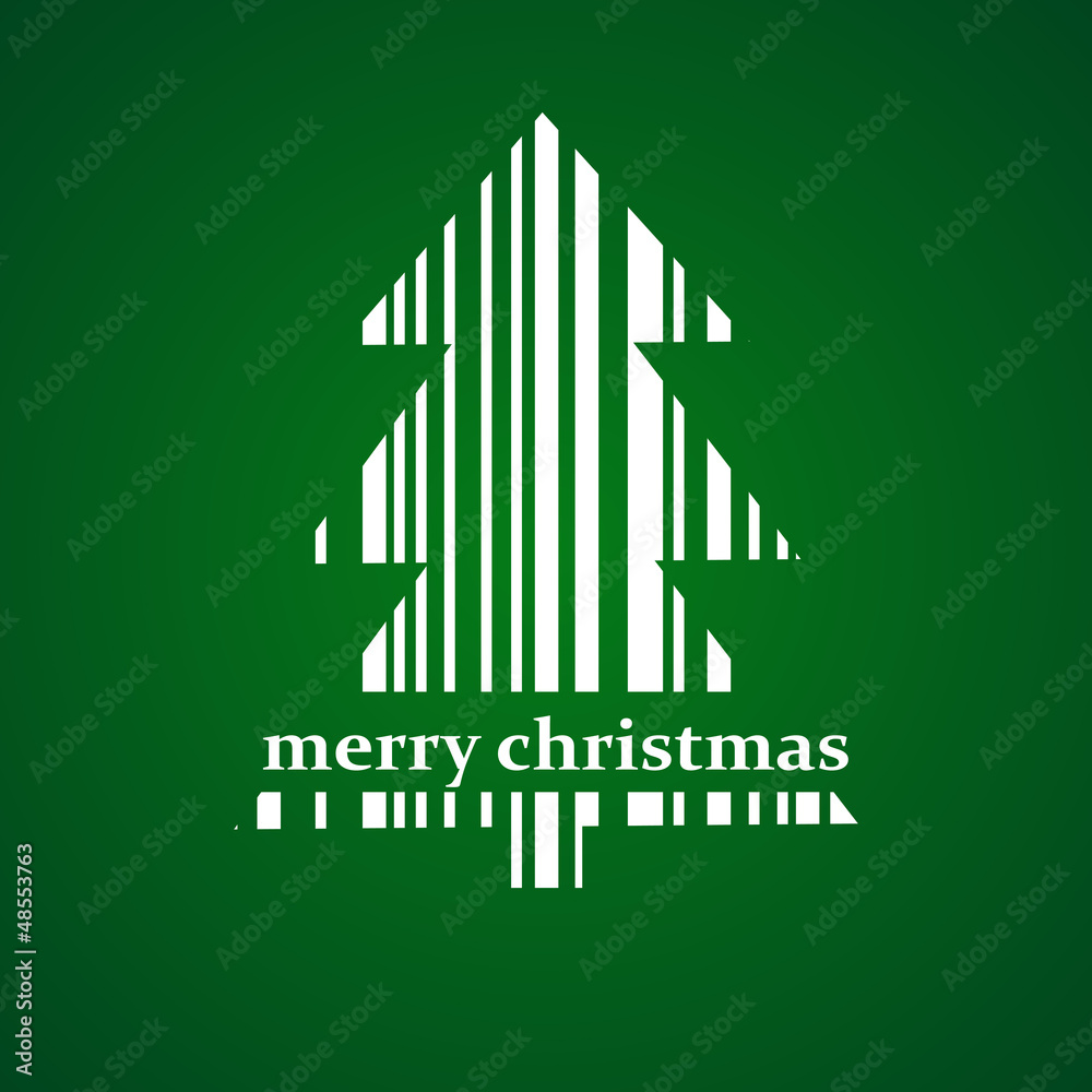 Abstract green Christmas tree barcode background Abstract green Christmas tree barcode background