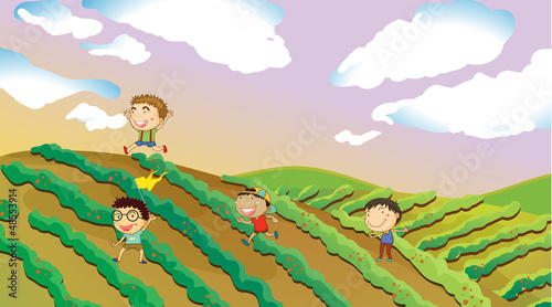 Four boys Playing
