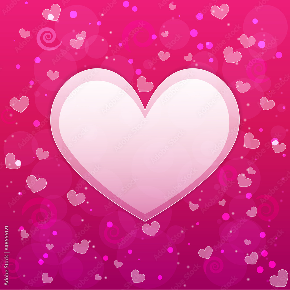 Valentine card with place for text