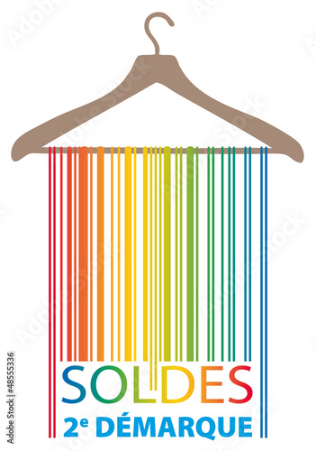 Soldes - Deuxième démarque - Code barre cintre