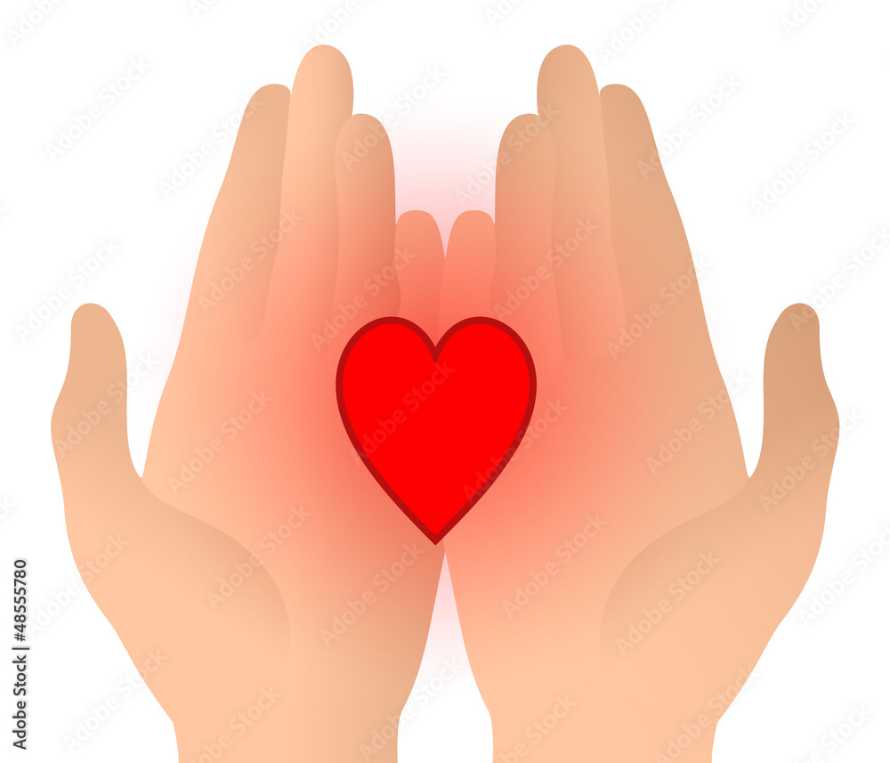 Obraz premium Heart in hands