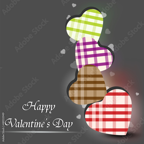 Happy Valentines Day greeting card, gift card or background. EPS