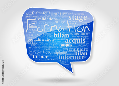 Bulle : Nuage de mots Formation