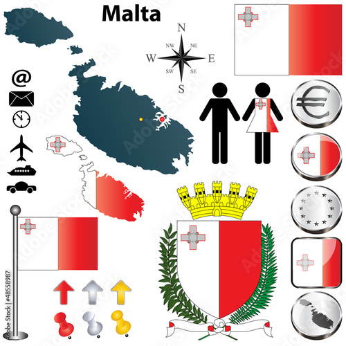 Malta map photo