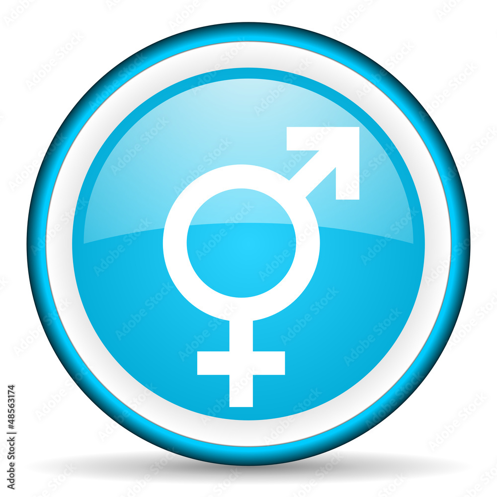 sex blue glossy icon on white background sex blue glossy icon on white background