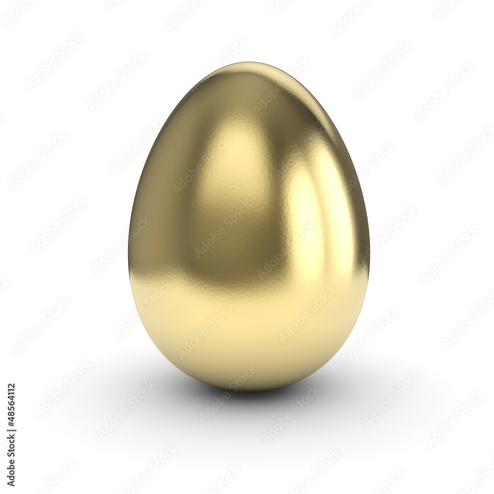 Golden Egg isolated on white bg with clipping path Golden Egg isolated on white bg with clipping path