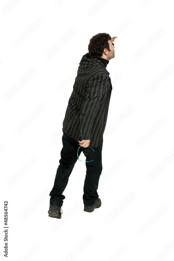 man isolated on white background