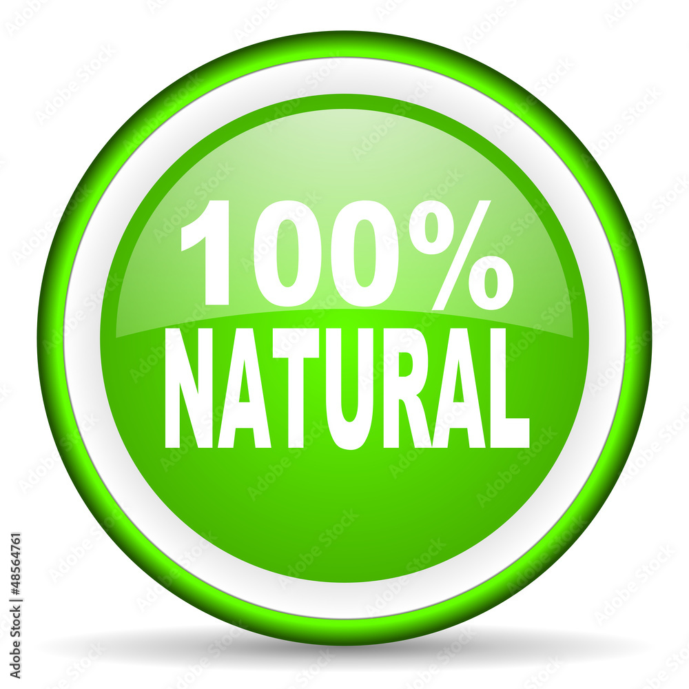 natural green glossy icon on white background natural green glossy icon on white background