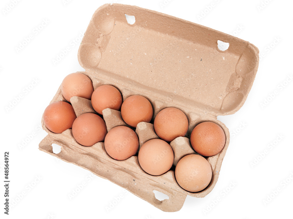 Eierkarton mit 10 Eiern
