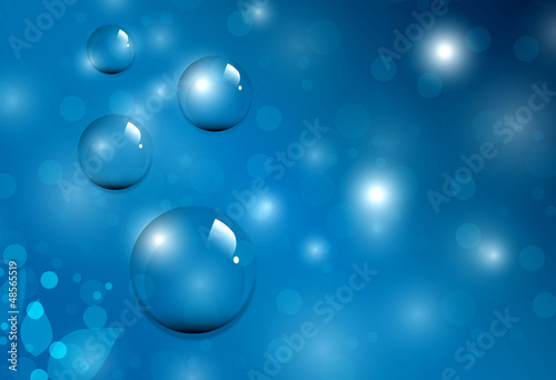 waterdrops on blue background
