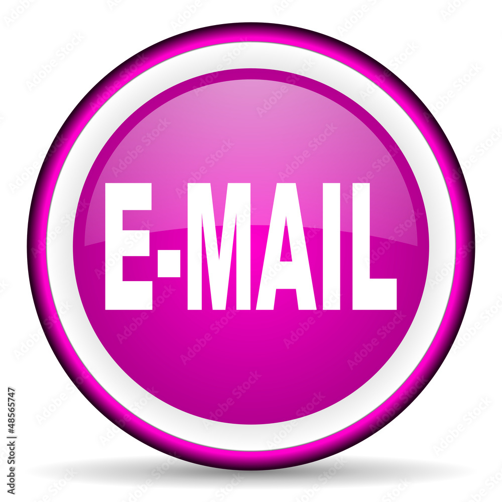 mail violet glossy icon on white background mail violet glossy icon on white background