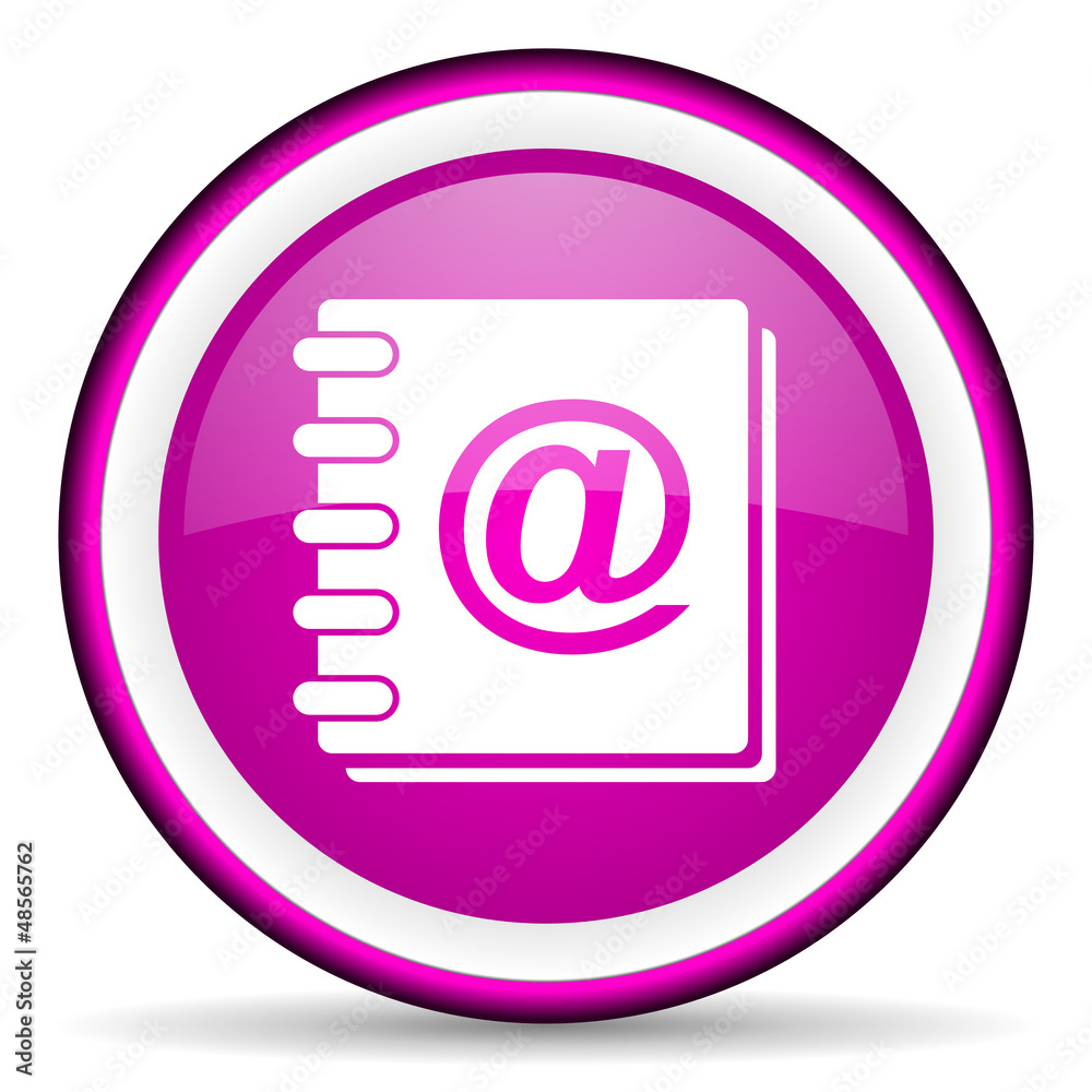 address book violet glossy icon on white background address book violet glossy icon on white background