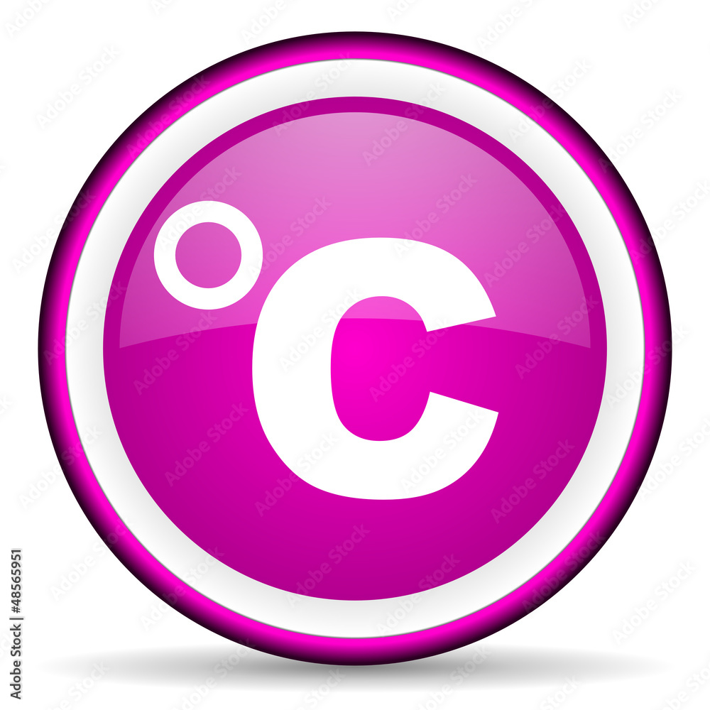 celsius violet glossy icon on white background celsius violet glossy icon on white background