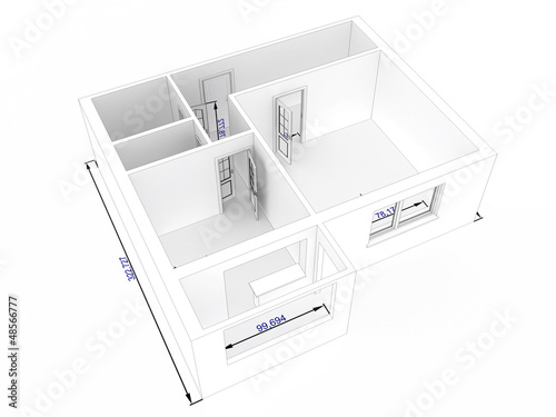 Plan of the house on a white background №11 photo