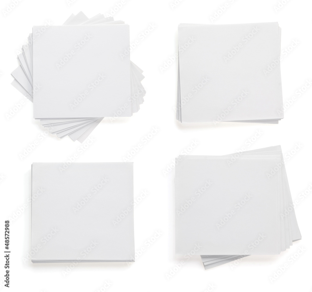 note paper on white note paper on white