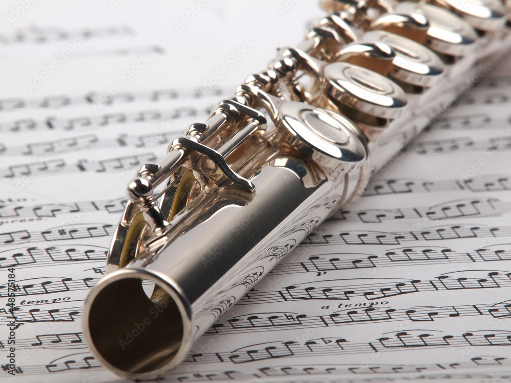 Obraz premium flute and notes