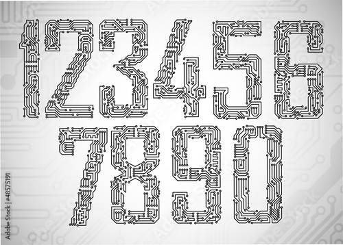 Circuit board digits